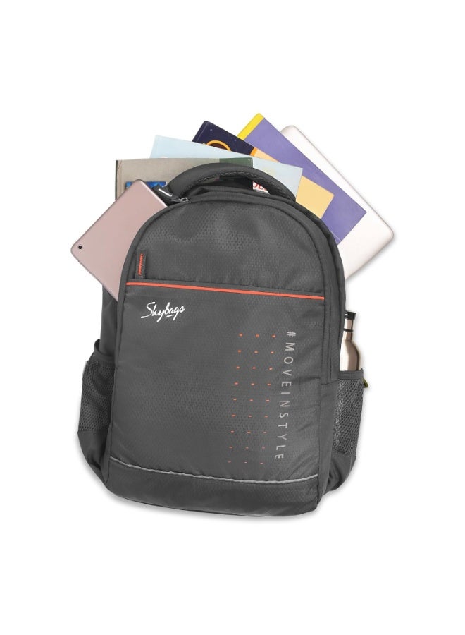 سكاي باجز Skybags IKON 02 College Backpack (E) Grey Backpack (Grey, OneSize) - Image 5